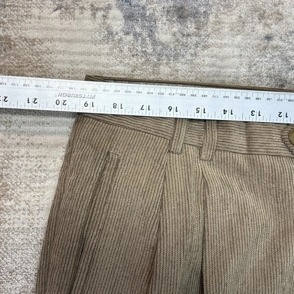 St. Croix Italy Micro Corduroy Dress Pants Mens 40 Brown Wool Blend Luxury‎